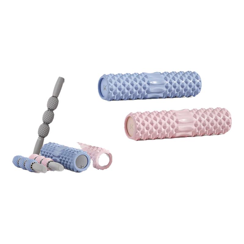 Keep 泡沫轴肌肉放松狼牙棒按摩棒泡沫滚轴瑜伽器材 便携款樱花粉