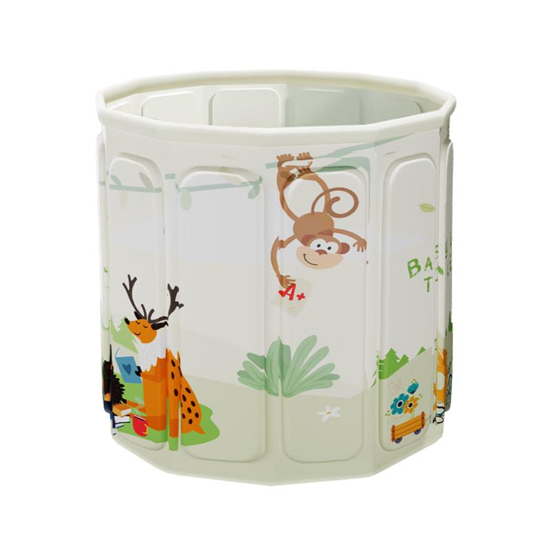 马博士儿童泡澡桶婴儿游泳桶可折叠游泳池沐浴家用宝宝洗澡盆泡浴桶绿色