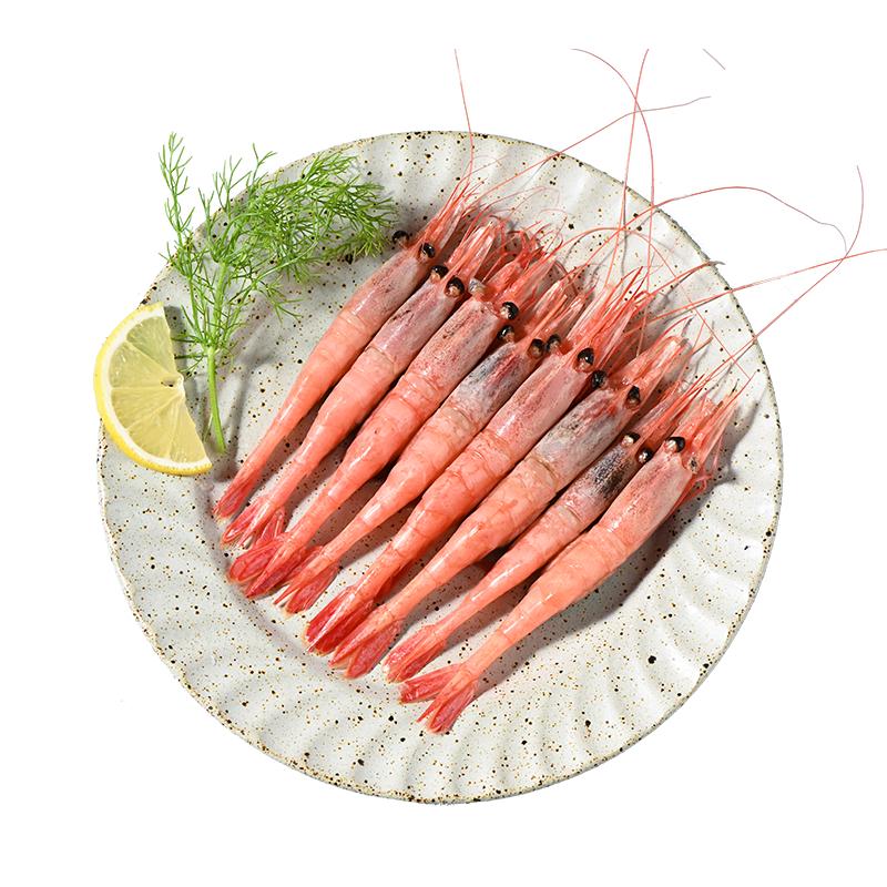 鲜京采 格陵兰北极甜虾刺身2斤装 90-150只/盒 即食 MSC认证