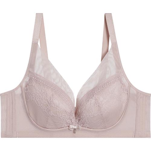 【大胸显小 防螨抑菌】聚拢天然乳胶文胸软托舒适大罩杯内衣女