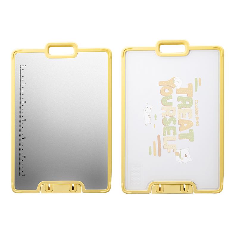 双面菜板可立砧板抗菌防霉家用不锈钢面板切菜板自带磨刀案板