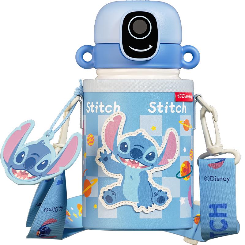 格米 GERM史迪奇指纹保温杯解锁儿童保温杯小孩水杯高颜值水壶杯子 史迪奇500ML【可充电续航120天】