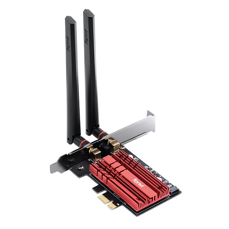 奋威（fenvi） AX210/AX200无线网卡WiFi6E电竞游戏双频5G千兆台式机PCIe蓝牙 FV-AXE3000R(双天线)