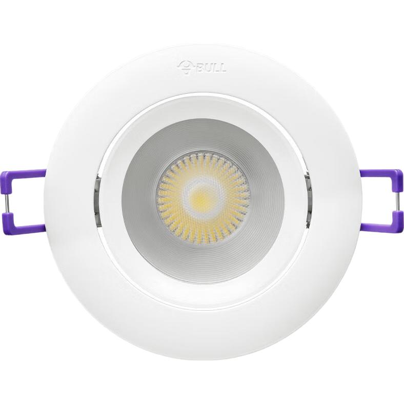 公牛（BULL）LED嵌入式射灯天花灯MH-D006A-AS 6W3寸冷白光4000K/开孔75-80mm