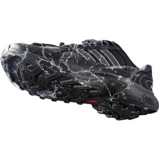 adidas 男女同款防泼水登山户外登山户外徒步低帮训练休闲跑步鞋  43 碳黑