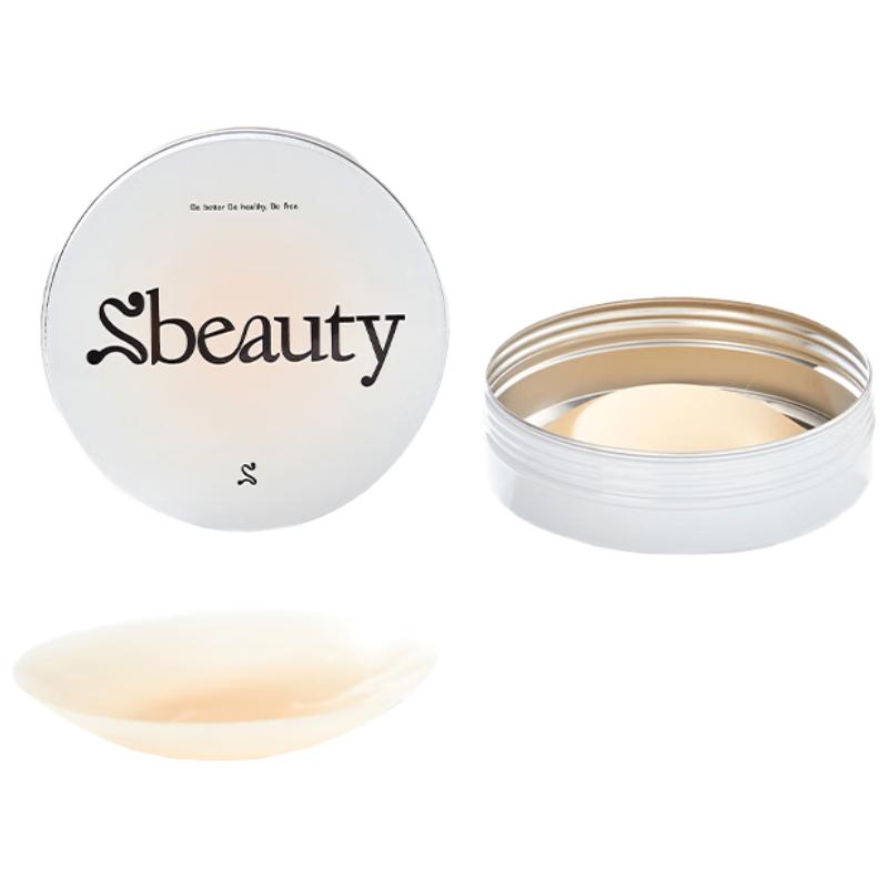 SBEAUTY5.0有胶隐形硅胶胸贴 裸肤色有胶款2对 8*8cm