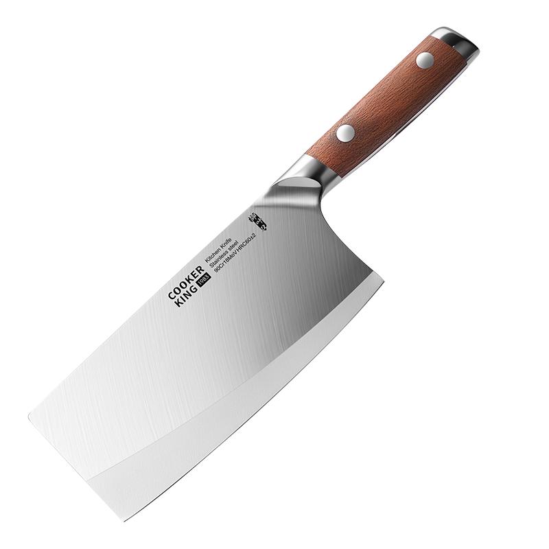 炊大皇菜刀9铬复合钢家用切片刀切肉刀具花梨木手柄厨师刀具 9铬复合钢切片刀