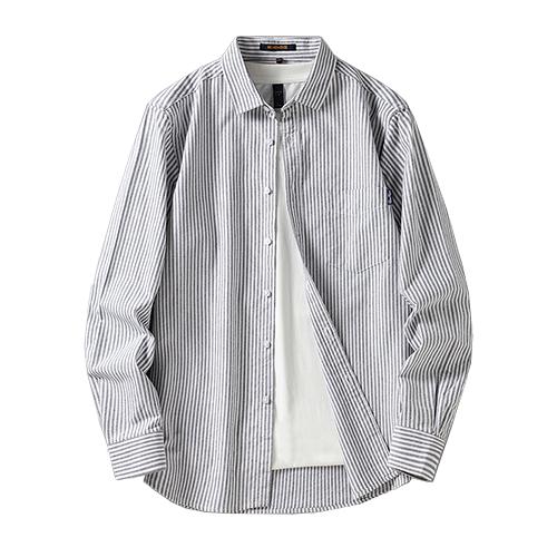经典条纹衬衫男长袖纯棉衬衫休闲衬衫男士衬衣男长袖衬衫男士衬衫