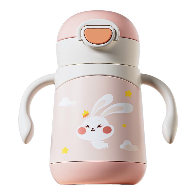 波咯咯（bololo）婴幼儿保温水杯宝宝学饮杯小月龄吸管杯儿童保温奶瓶1岁 保温杯 280ml &豆可绿