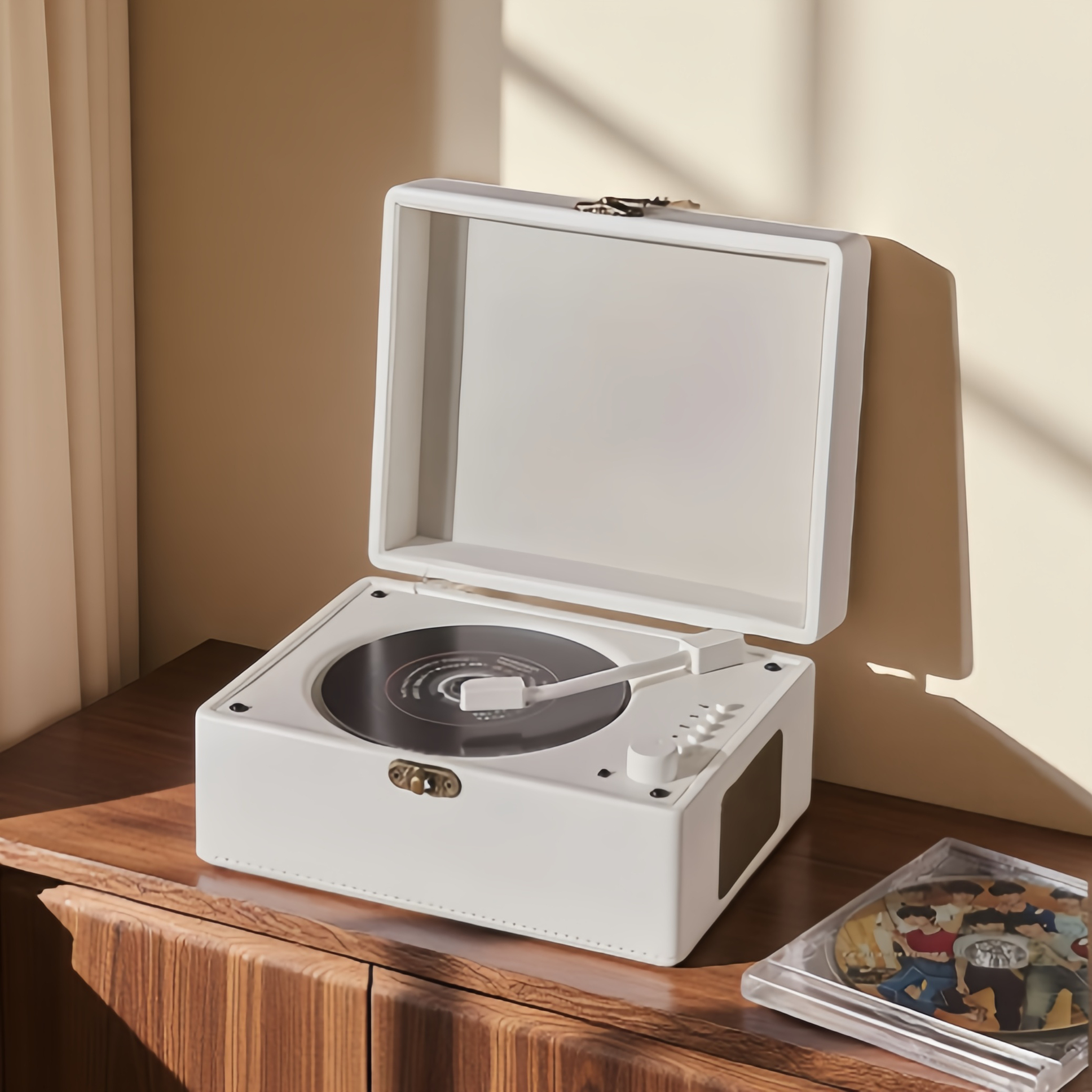 cd机复古听专辑光碟播放器蓝牙音箱光盘唱片机便携式纪念