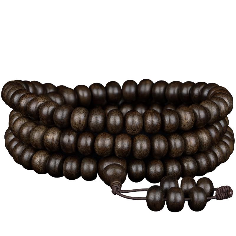 弥佑阁奇楠沉香 加里曼丹野生老料棋楠沉香手串 男女款佛珠手链 收藏级 9mm*108颗