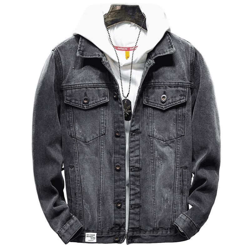 牛仔夹克外套男春秋男款2025多口袋夹克丹宁外套牛仔外套男