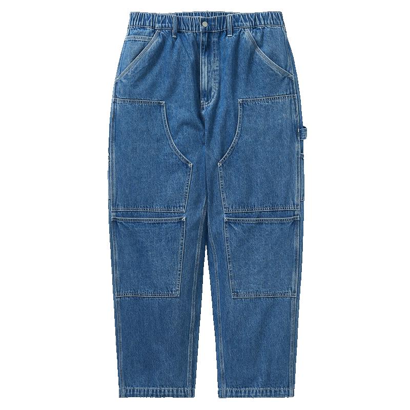 牛仔裤直筒宽松休闲裤美式高街工装裤潮牌长裤子男女同款