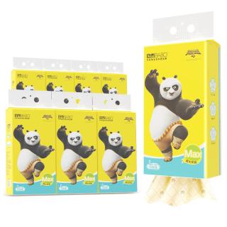 斑布 悬挂式抽纸 4层320抽*8提L码大尺寸 原生竹浆 耐用挂抽 抽纸 整箱