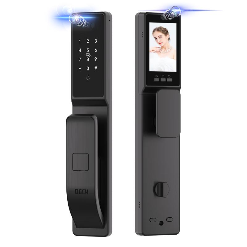 BECK博克智能锁指纹锁智能门锁全自动电子锁密码锁入户门锁V6 V6P-P掌静脉+双摄+3D人脸+猫眼 适用于小米苹果华为等各品牌机