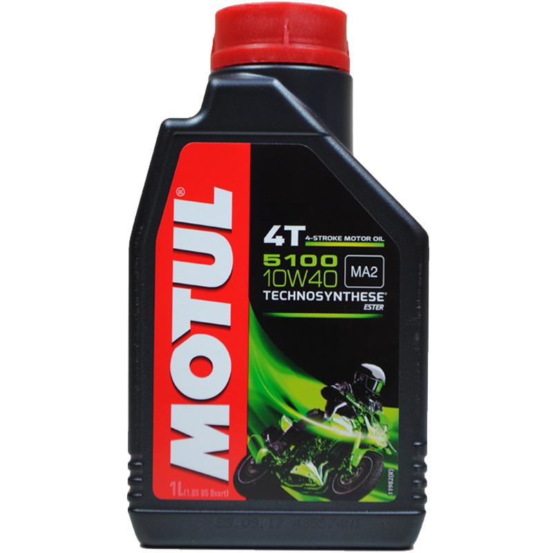 MOTUL 摩特 半合成四冲程摩托车机油 5100 4T 10W-40 SM 1L/桶 新人