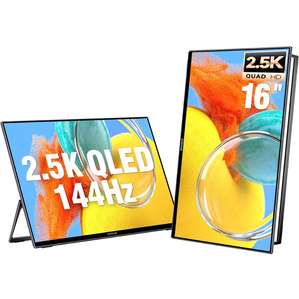 CFORCE便携显示器 4K OLED电脑笔记本副屏便携屏幕 PS4/5 手机投屏NS便携式扩展屏 16寸2.5K QLED高刷【116H】非触