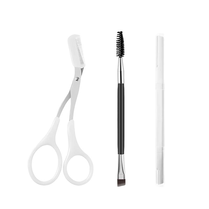  JIANGONG/尖工 防刮伤 修眉刀套装+修眉剪刀+眉刷  3支
