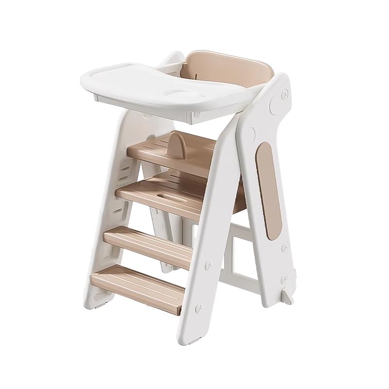 ANGI BABY宝宝餐椅婴儿餐椅便携可折叠家用多功能宝宝学习椅吃饭椅儿童餐椅 布朗棕【大餐盘+五合一多功能】 翻转围栏设计吃饭餐桌学习椅子