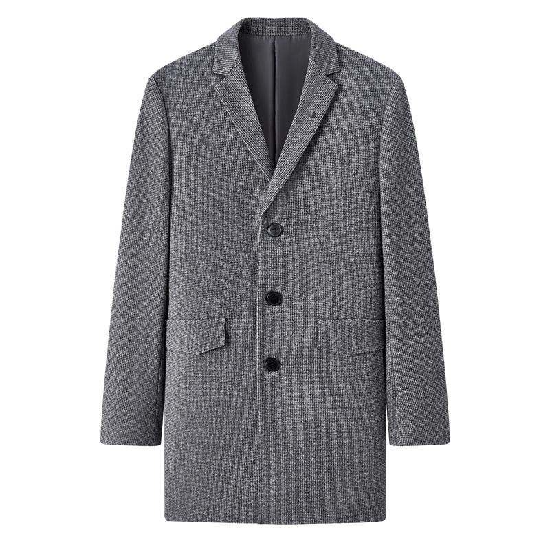 【西装易打理】春秋商务休闲挺括百搭宽松平驳领中长款大衣男
