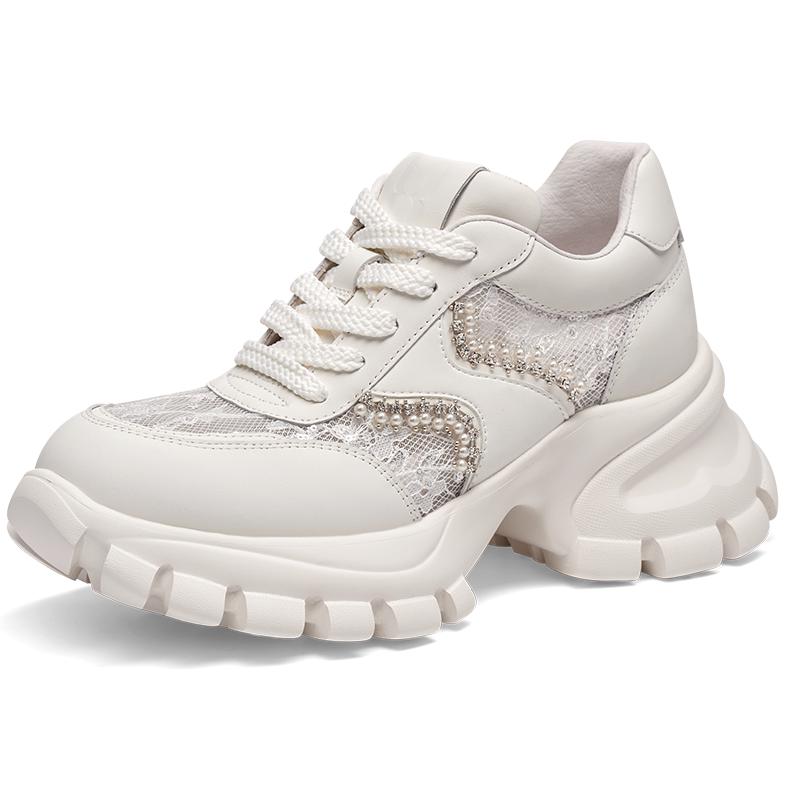 春秋季厚底增高透气休闲老爹鞋