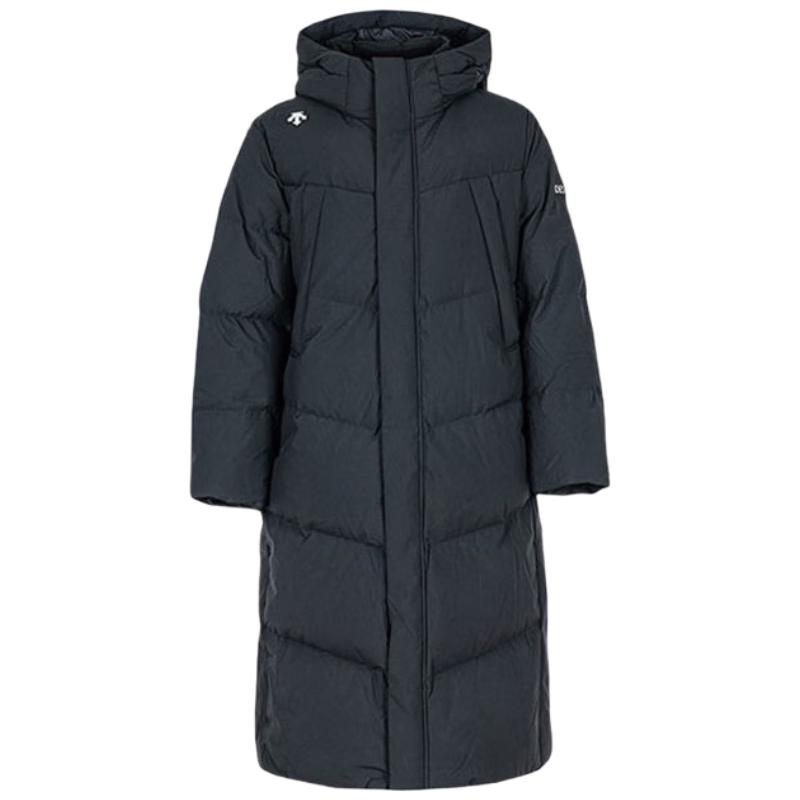  DESCENTE/迪桑特 男女同款鹅绒长款羽绒服  黑色 S(85)
