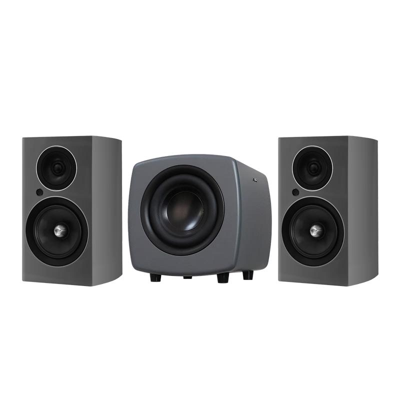 尊宝（JAMO）C709PA+CUBE SUB音响音箱桌面蓝牙音响有源书架音箱套装2.0声道家用电视电脑组合低音炮高级灰