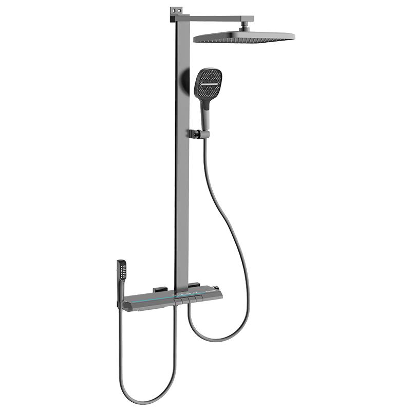 安华R9 Ultra+淋浴花洒套装全套精铜恒温带数显增压钢琴键N4GH9041GGW