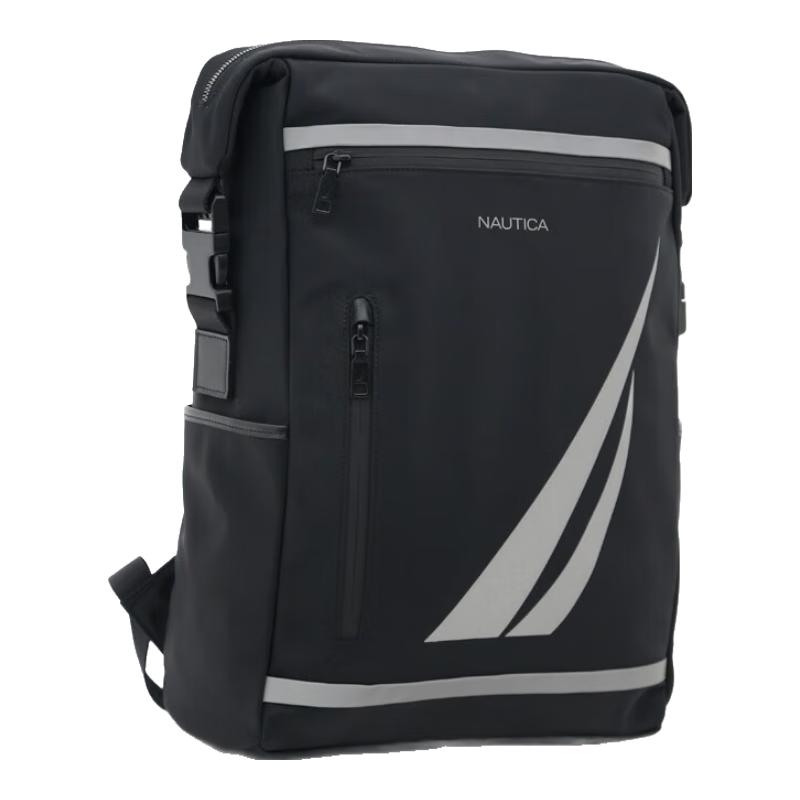 NAUTICA诺帝卡背包通勤出游户外电脑双肩包10401015 黑色