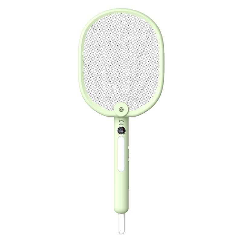 久量电蚊拍灭蚊拍充电式家用锂电紫光诱蚊强力灭蚊照明苍蝇拍电量数显 【数显款】紫光+白光+折叠壁挂