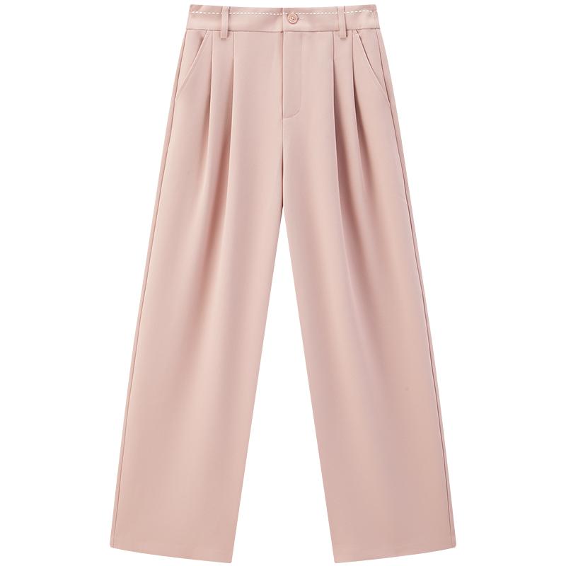 【直筒裤】高腰窄版直筒西装裤2025年春垂感防晒直筒休闲裤子女