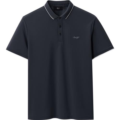 【父亲节吸湿速干】夏季热销纯色高周波印花男士短袖POLO衫