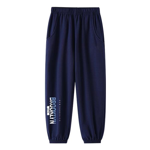 儿童卫裤男童春秋装休闲外穿裤子女中大童宽松运动裤