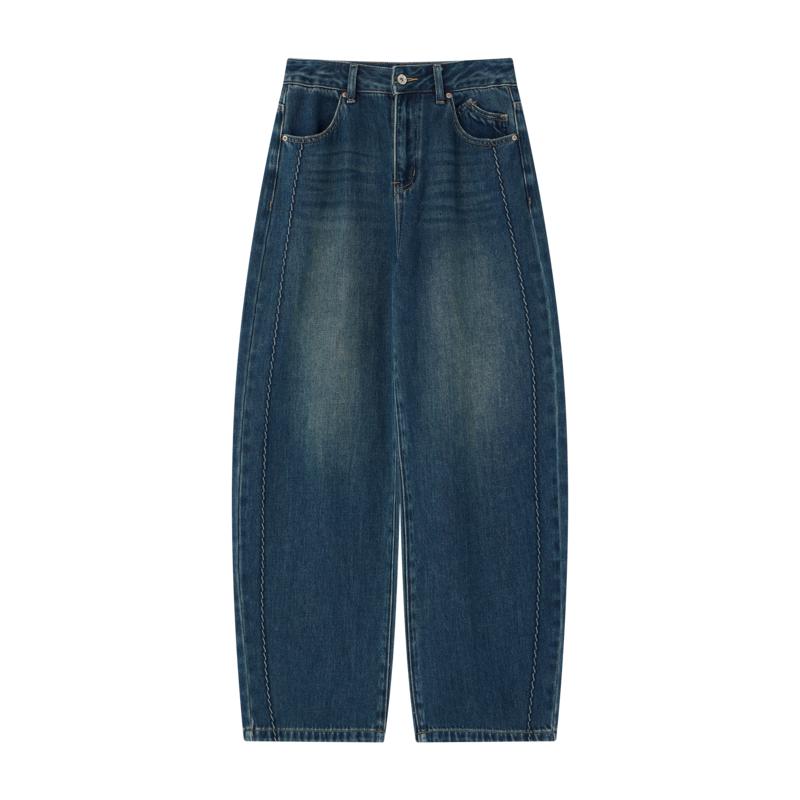 【弯刀裤】设计感廓形弯弯裤时尚休闲显瘦牛仔裤女