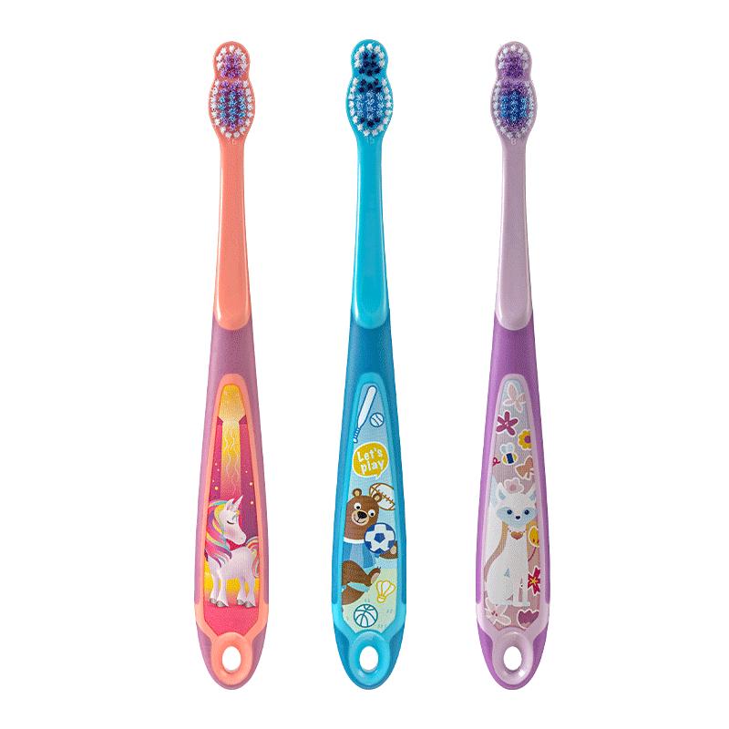 JORDANJordan儿童牙刷6-9岁3支装颜色送漱口杯