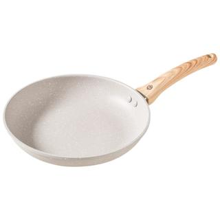 京东京造 平底锅 煎蛋锅麦饭石色不粘煎炒菜多用锅电磁炉燃气灶通用28cm 麦饭石色不粘平底锅 28cm