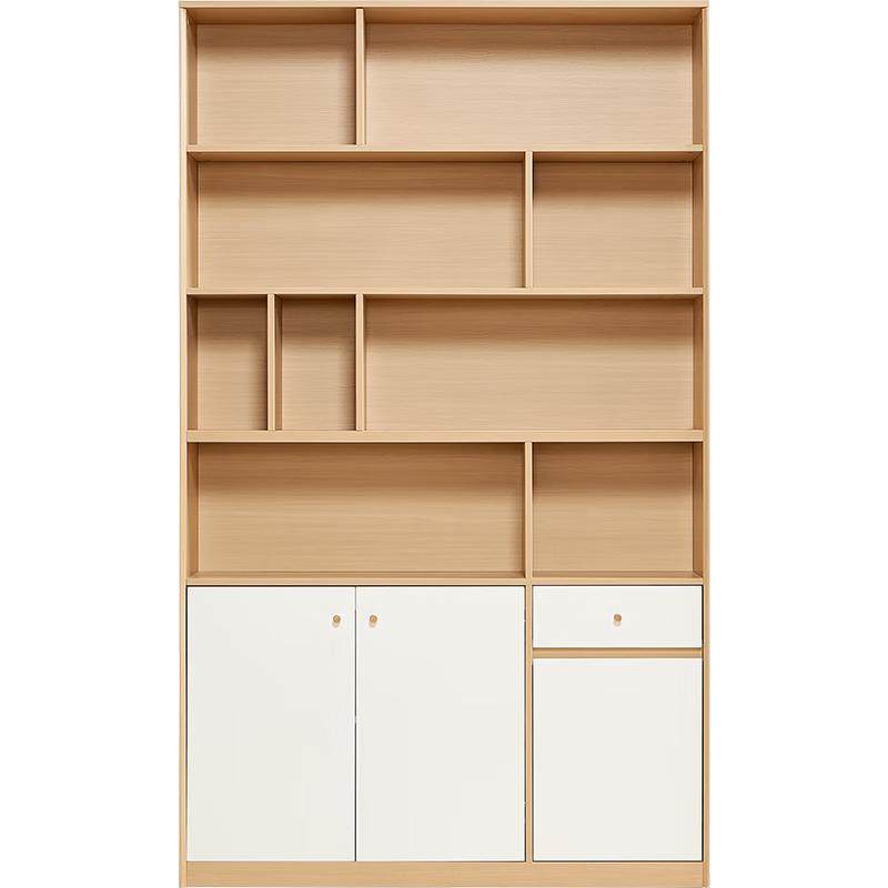 林氏家居落地书柜置物架书架一体靠墙客厅简易储物展示柜子UV2X