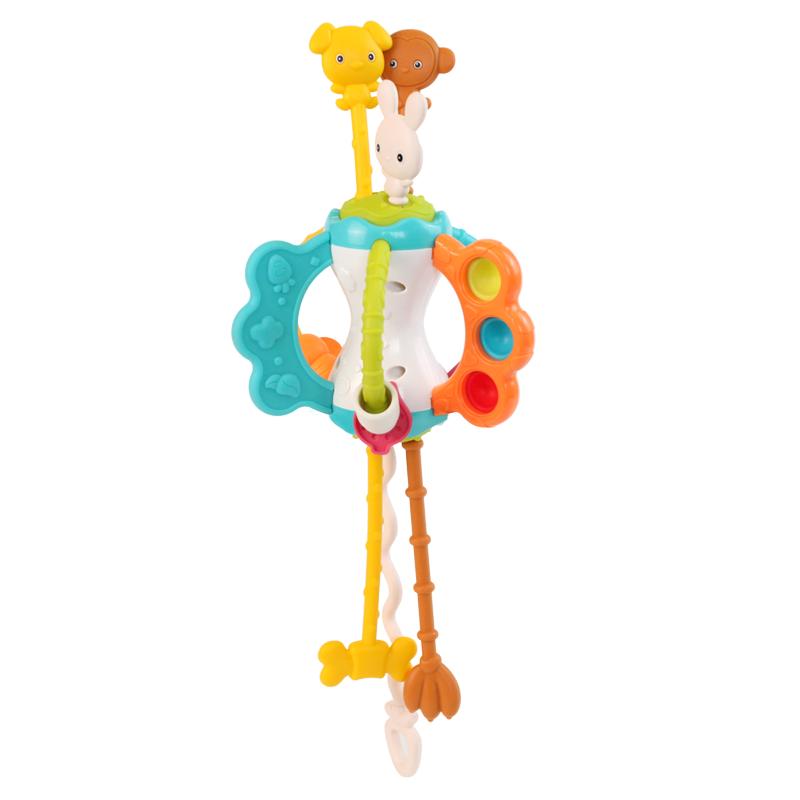 谷雨婴儿抽抽乐0-1岁玩具手部拉拉乐早教启智按按乐男女孩圣诞