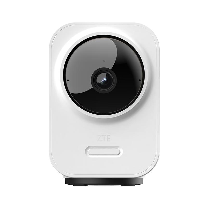 中兴（ZTE）小兴看看SC50云台版500万像素3K 超微光全彩 AI人形侦测手机查看双频家用摄像头监控 白色