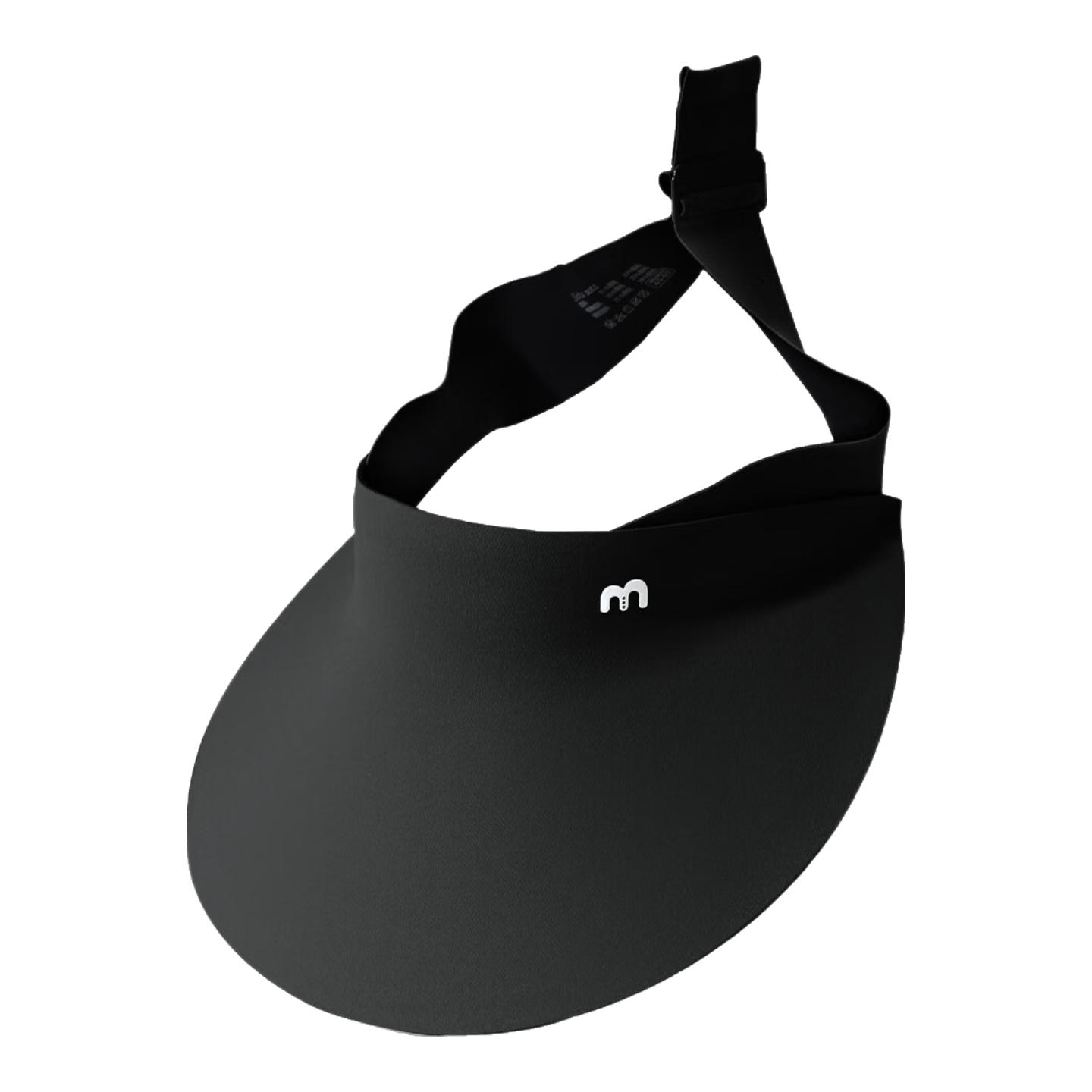 十竹遮阳帽女防晒骑车太阳帽女空顶帽无痕夏季防紫外遮脸可折叠宽檐帽 黑色；遮光防晒