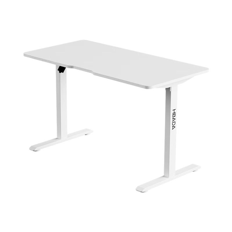 N2电动升降电脑桌办公学习桌子电竞书桌月光白1.2m