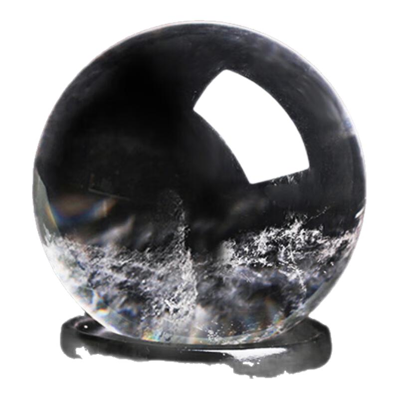 金石灵天然白水晶球摆件水晶工艺品家居装饰商铺开业摆件 天然白水晶球7-8cm