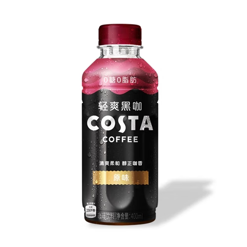 可口可乐 Coca-ColaCOSTA黑咖 咖世家咖啡饮料 原味 橙柚味 醇正拿铁 风味摩卡 黑咖【清爽原味】400ml 15瓶装【整箱装】