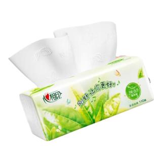 心相印 抽纸茶语系列家用整箱批发纸巾餐巾纸面巾纸抽取式纸抽 3层 110抽*1包