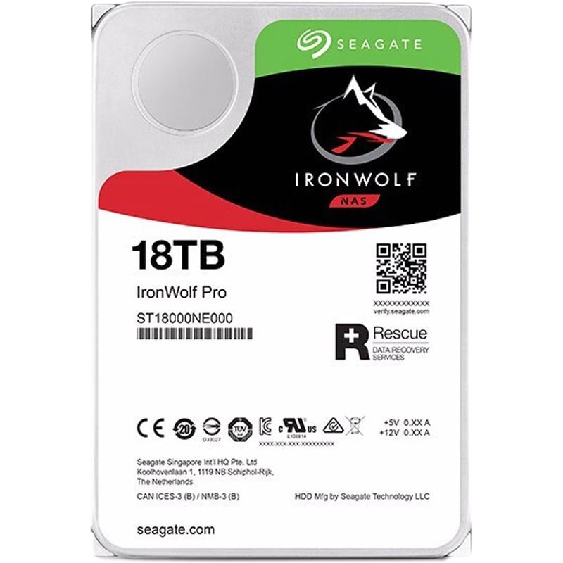 SEAGATE 希捷 酷狼IronWolf系列 3.5英寸NAS硬盘 18TB 256MB(7200rpm、PMR)ST18000NE000