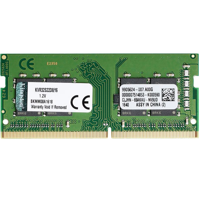 Kingston 金士顿 ValueRAM系列 DDR4 3200MHz 笔记本内存条 普条 16GB KVR32S22D8/16