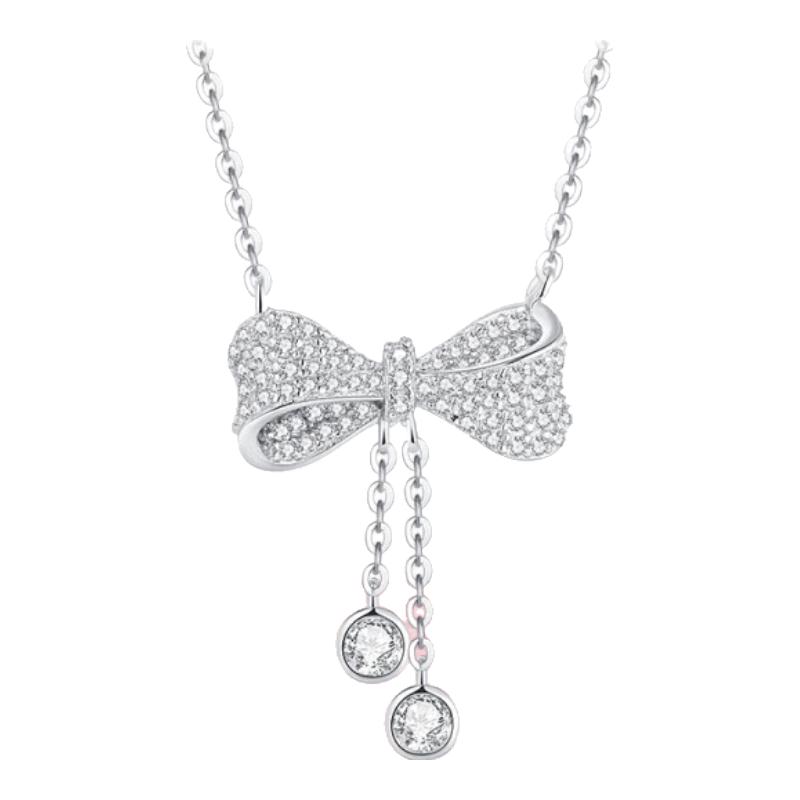 CHOW TAI SENG 周大生 S1PC1128 蝴蝶结925银项链 45cm