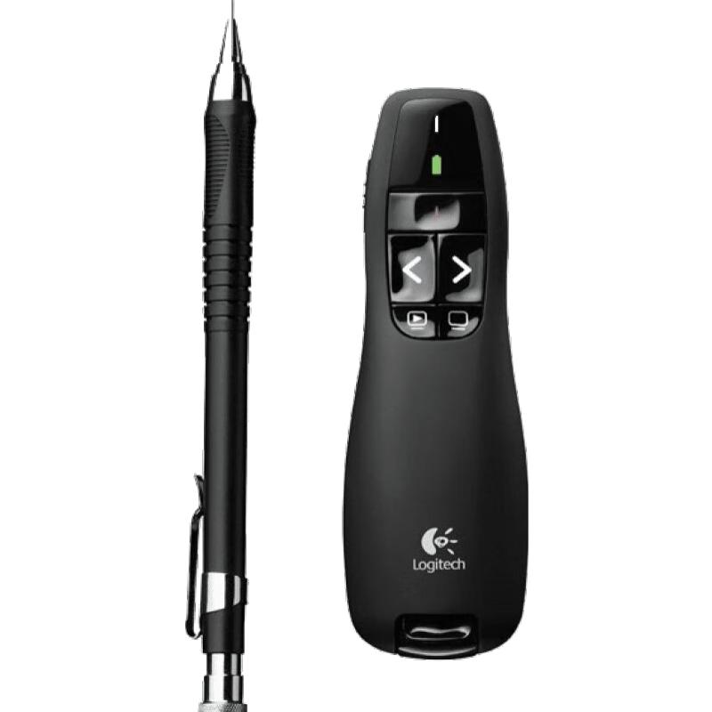 logitech 罗技 R400 激光翻页笔 红光 黑色