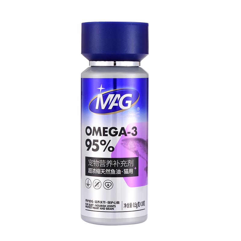MAG 猫咪专用 超浓缩天然鱼油 0.5g*100粒
