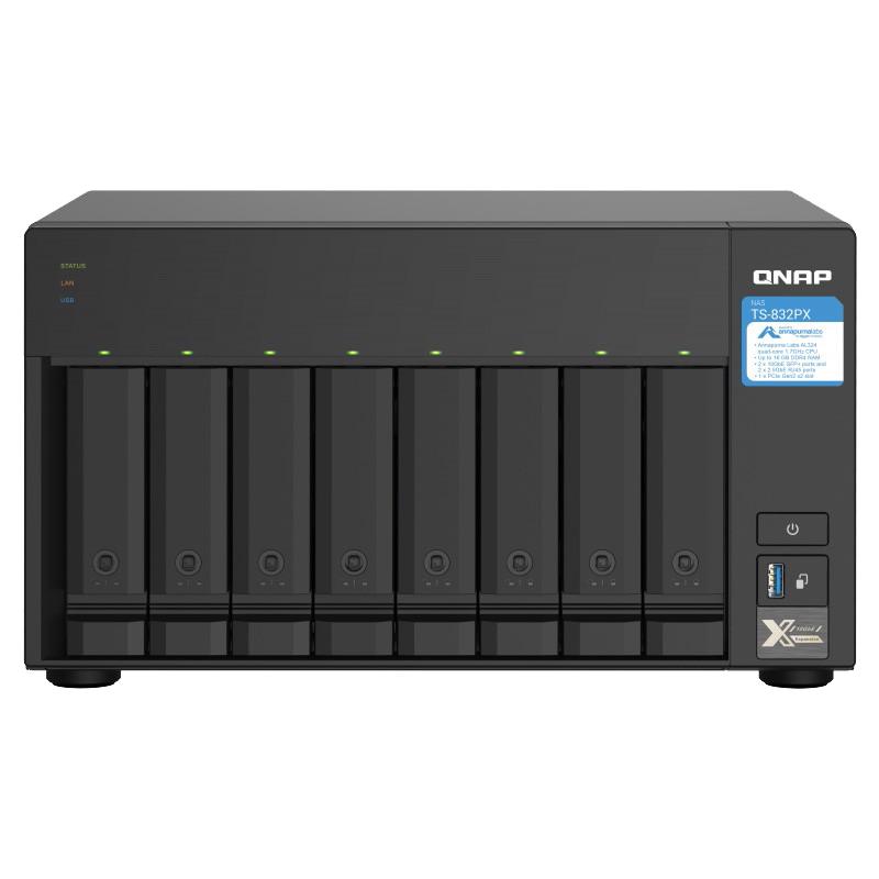 QNAP 威联通 TS-832PX 8盘位NAS（AL324、4GB）